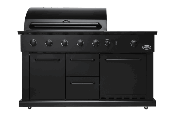 BORETTI LUCIANO BARBECUE OUTDOOR KØKKEN INCL KØLESKAB SORT - 152